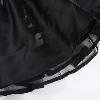 Square neck lace up ruched cami mini dress