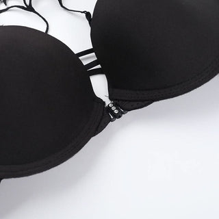 Hollow out short sleeve round neck solid cut out top