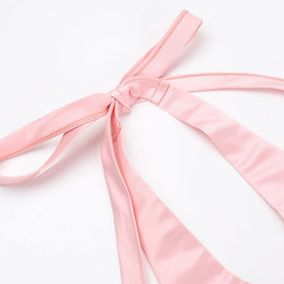 Halter self tie bowknot ruched v neck mini dress