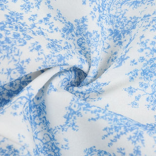 Square neck lace up ruched print tank top