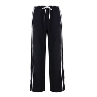 Self tie drawstring straight leg