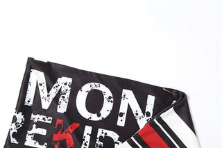 Letter print contrast decor belt