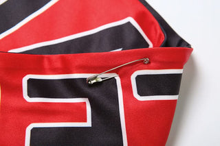 Contrast letter print decor belt