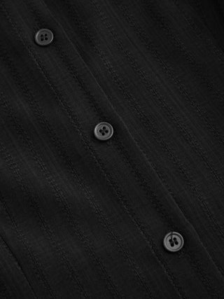 Polo Collar Texture Button Up Shirt
