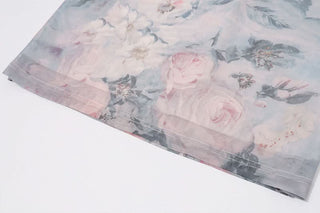 Ruffle v neck flower print self tie midi dress