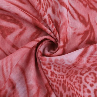 Leopard print cowl neck halter mesh maxi dress