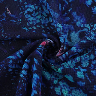 Print backless contrast tube mini dress