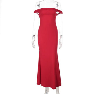 Off shoulder ruched solid tube maxi dress