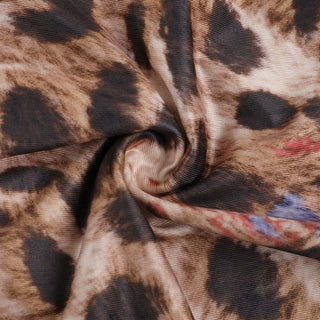 Ruched cowl neck print halter self tie maxi dress