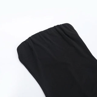 Backless solid corset slit jumpsuit