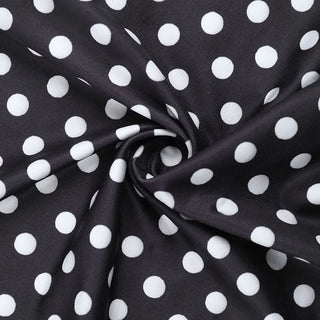 Polka dot self tie halter flower applique mini dress