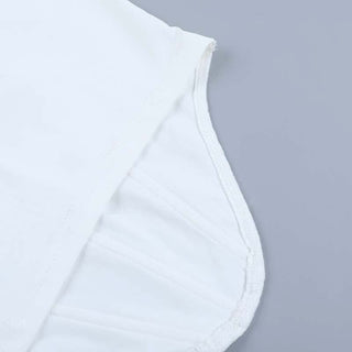 Lace hem v neck corset ribbon tank top