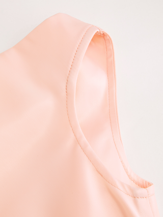 Satin Asymmetrical Neck Backless Maxi Dress