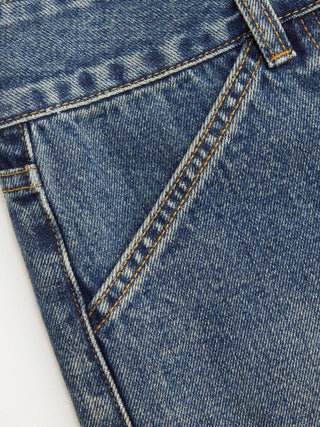 Denim Low Rise Wide Leg Jeans