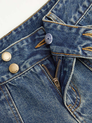 Denim Low Rise Wide Leg Jeans