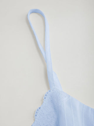 Cotton V-neck Lace Trim Cami Top