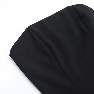 Ruffle backless solid zip-up tube mini dress