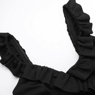 Ruffle v neck ruched irregular mini dress