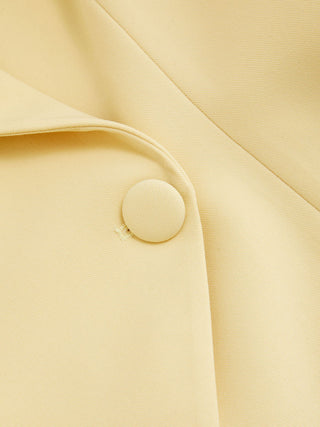 Woven Collar V-neck Knotted Blazer Vest For Daily Casual Work