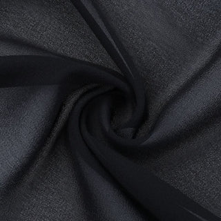 Long flared sleeve chiffon lace hem see through top