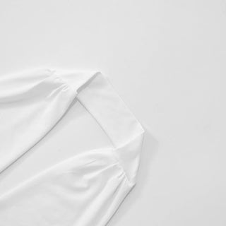 Ruched deep v neck halter maxi dress