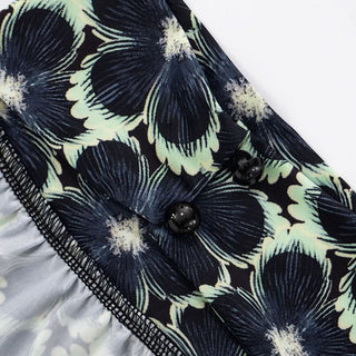 Halter self tie flower print backless top