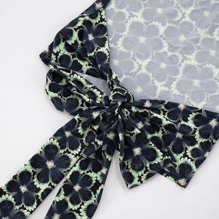 Halter self tie flower print backless top