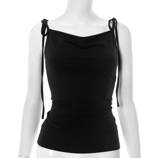 Self tie corset solid cami top