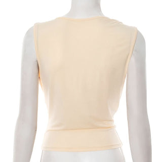 Cowl neck ruched sleeveless solid top