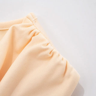 Cowl neck ruched sleeveless solid top