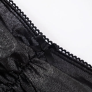 Bowknot ruched backless lace tube top