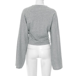 Long sleeve crewneck solid top