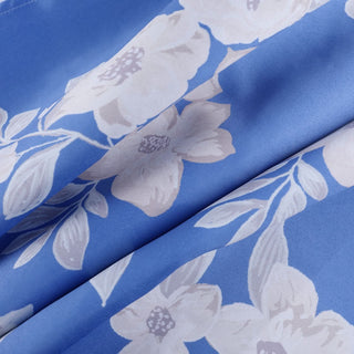 Ruffle flower print zip-up slit v neck midi dress