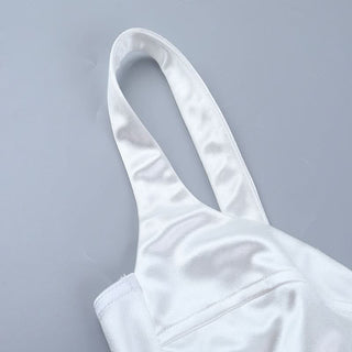 Corset v neck satin backless cami top