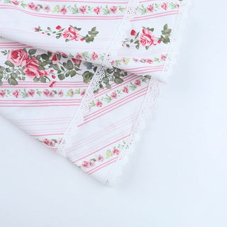 Lace hem flower print zip-up tube mini dress