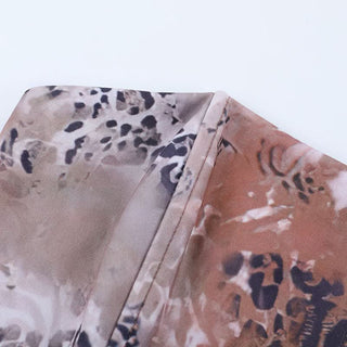 Leopard print zip-up corset tube top