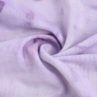 Lace hem slit v neck ruffle butterfly print maxi dress