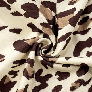 Leopard print deep V neck halter romper