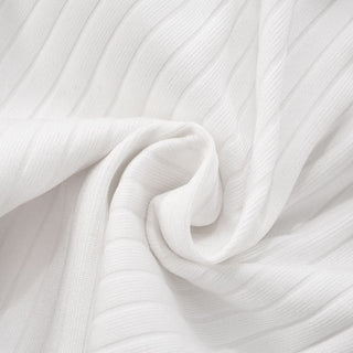 Square neck button striped medium rise tank pant set