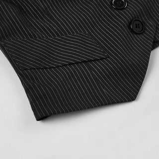 Striped button backless tube top