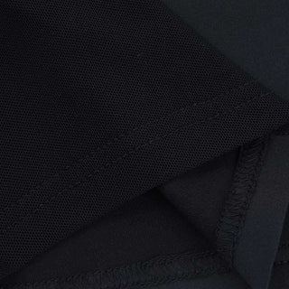 Mesh medium rise black wide leg pant