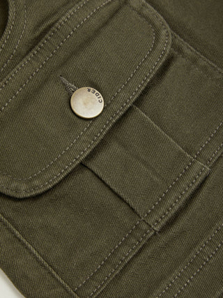 Stretch Cider Denim Low Rise Pocket Micro Shorts