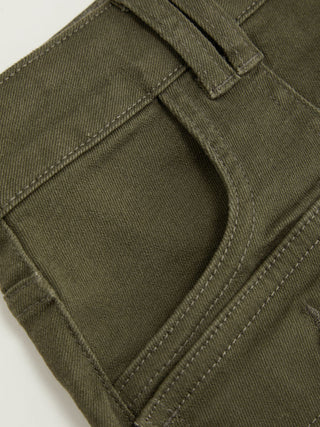 Stretch Cider Denim Low Rise Pocket Micro Shorts