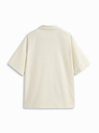 Linen-blend Collar Metal Button Oversized Blazer
