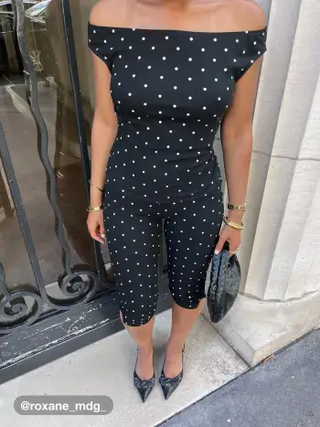 Polka Dot Stretch Capri