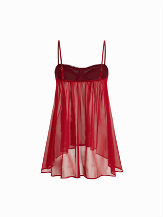 Chiffon Leopard Bowknot Oversized Mini Nightdress