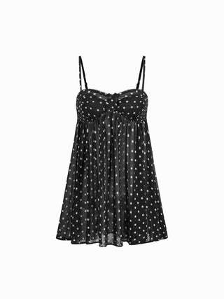 Chiffon Leopard Bowknot Oversized Mini Nightdress