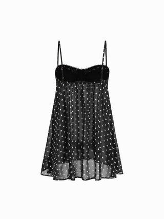 Chiffon Leopard Bowknot Oversized Mini Nightdress