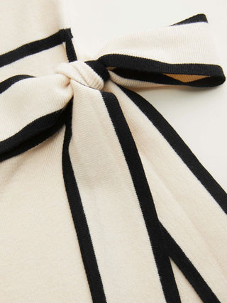 Turtleneck Belted Bowknot Knitted Maxi Dress