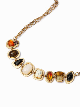 GEOMETRIC GEMSTONE NECKLACE